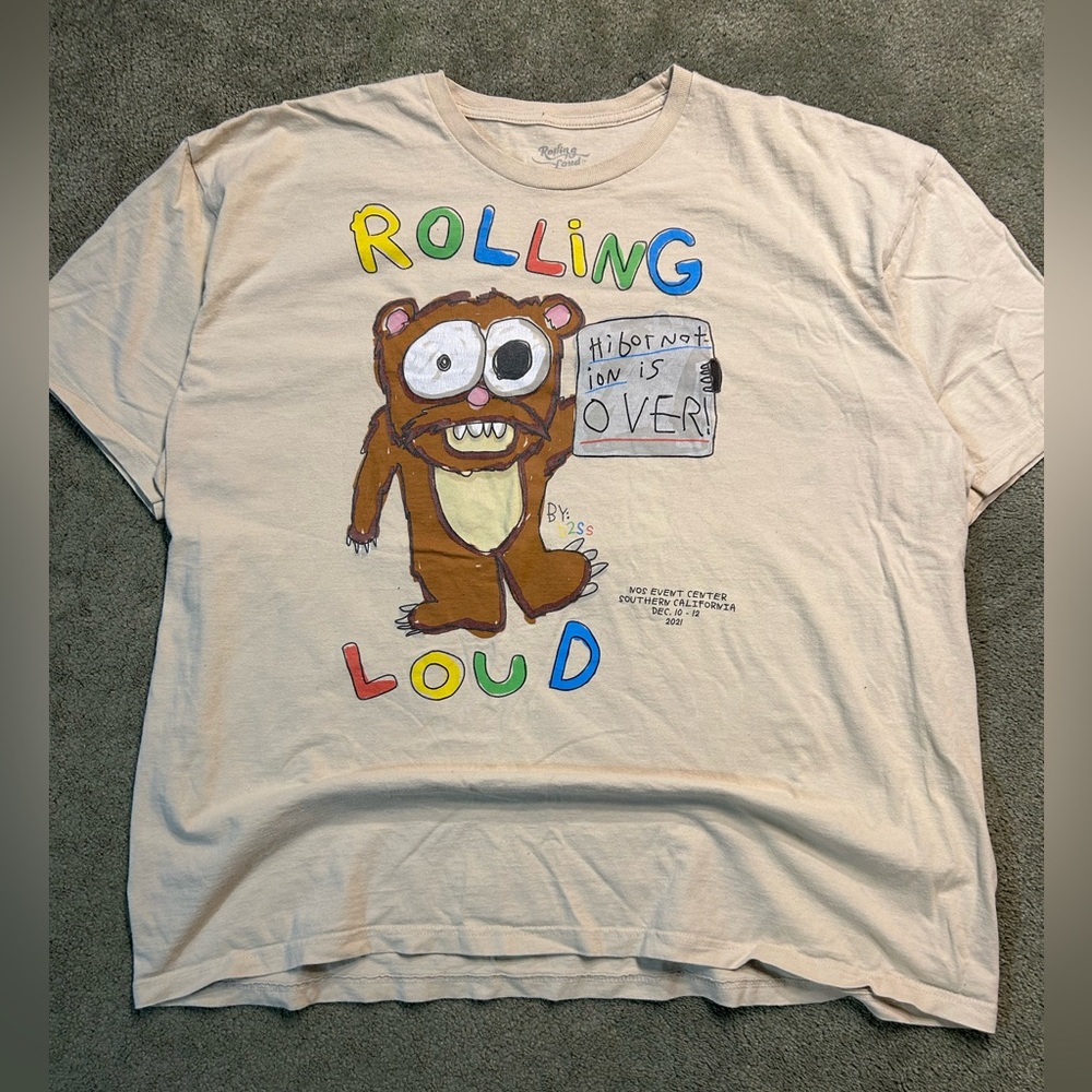Rolling Loud 2021 Southern California Graphic T-Shirt Fits Size XXL 2XL Rare Y2K